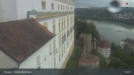 Archiv Foto Webcam Passau: Panoramablick auf Donau, Ortspitze und Altstadt 12:00