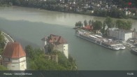 Archiv Foto Webcam Passau: Panoramablick auf Donau, Ortspitze und Altstadt 14:00