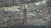 Archiv Foto Webcam Passau: Panoramablick auf Donau, Ortspitze und Altstadt 14:00