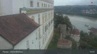 Archiv Foto Webcam Passau: Panoramablick auf Donau, Ortspitze und Altstadt 14:00