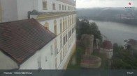 Archiv Foto Webcam Passau: Panoramablick auf Donau, Ortspitze und Altstadt 18:00