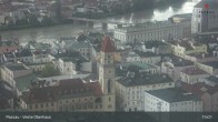 Archiv Foto Webcam Passau: Panoramablick auf Donau, Ortspitze und Altstadt 15:00