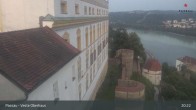Archiv Foto Webcam Passau: Panoramablick auf Donau, Ortspitze und Altstadt 00:00