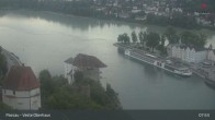 Archiv Foto Webcam Passau: Panoramablick auf Donau, Ortspitze und Altstadt 07:00