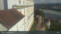 Archiv Foto Webcam Passau: Panoramablick auf Donau, Ortspitze und Altstadt 14:00