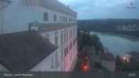Archiv Foto Webcam Passau: Panoramablick auf Donau, Ortspitze und Altstadt 02:00