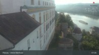 Archiv Foto Webcam Passau: Panoramablick auf Donau, Ortspitze und Altstadt 06:00