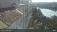 Archiv Foto Webcam Passau: Panoramablick auf Donau, Ortspitze und Altstadt 08:00