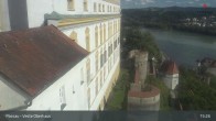 Archiv Foto Webcam Passau: Panoramablick auf Donau, Ortspitze und Altstadt 14:00