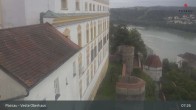 Archiv Foto Webcam Passau: Panoramablick auf Donau, Ortspitze und Altstadt 06:00