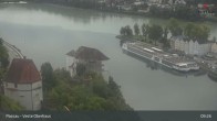 Archiv Foto Webcam Passau: Panoramablick auf Donau, Ortspitze und Altstadt 08:00