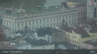 Archiv Foto Webcam Passau: Panoramablick auf Donau, Ortspitze und Altstadt 02:00