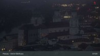 Archiv Foto Webcam Passau: Panoramablick auf Donau, Ortspitze und Altstadt 01:00