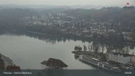 Archiv Foto Webcam Passau: Panoramablick auf Donau, Ortspitze und Altstadt 08:00