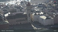 Archiv Foto Webcam Passau: Panoramablick auf Donau, Ortspitze und Altstadt 12:00
