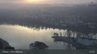 Archiv Foto Webcam Passau: Panoramablick auf Donau, Ortspitze und Altstadt 07:00