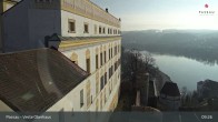 Archiv Foto Webcam Passau: Panoramablick auf Donau, Ortspitze und Altstadt 08:00