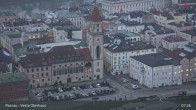 Archiv Foto Webcam Passau: Panoramablick auf Donau, Ortspitze und Altstadt 06:00