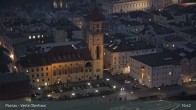 Archiv Foto Webcam Passau: Panoramablick auf Donau, Ortspitze und Altstadt 03:00
