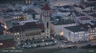 Archiv Foto Webcam Passau: Panoramablick auf Donau, Ortspitze und Altstadt 06:00