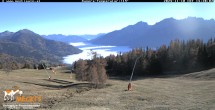 Archiv Foto Webcam Blick von Mecki&#39;s Alm Hütte auf der Faschingalm 13:00