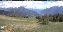 Archiv Foto Webcam Blick von Mecki&#39;s Alm Hütte auf der Faschingalm 13:00