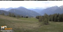 Archiv Foto Webcam Blick von Mecki&#39;s Alm Hütte auf der Faschingalm 19:00
