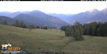 Archiv Foto Webcam Blick von Mecki&#39;s Alm Hütte auf der Faschingalm 19:00