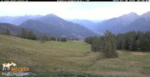 Archiv Foto Webcam Blick von Mecki&#39;s Alm Hütte auf der Faschingalm 19:00