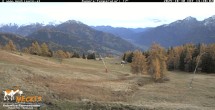 Archiv Foto Webcam Blick von Mecki&#39;s Alm Hütte auf der Faschingalm 13:00