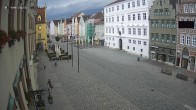Archiv Foto Webcam Landshut: Blick vom Rathaus auf die Residenz 19:00