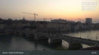 Archived image Webcam Basel - Hotel Krafft 20:00