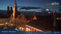 Archiv Foto Webcam Marienplatz München - Altes Rathaus 21:00