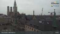 Archiv Foto Webcam Marienplatz München - Altes Rathaus 08:00