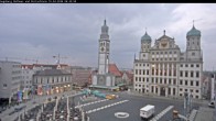 Archiv Foto Webcam Augsburger Rathausplatz und Perlachturm 05:00