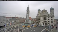 Archiv Foto Webcam Augsburger Rathausplatz und Perlachturm 07:00