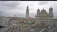 Archiv Foto Webcam Augsburger Rathausplatz und Perlachturm 09:00