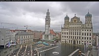 Archiv Foto Webcam Augsburger Rathausplatz und Perlachturm 15:00