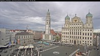 Archiv Foto Webcam Augsburger Rathausplatz und Perlachturm 17:00