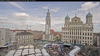 Archived image Webcam Rathausplatz in Augsburg, Bavaria 13:00