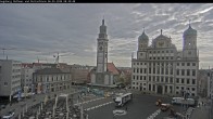 Archiv Foto Webcam Augsburger Rathausplatz und Perlachturm 07:00