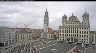 Archiv Foto Webcam Augsburger Rathausplatz und Perlachturm 06:00