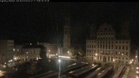 Archiv Foto Webcam Augsburger Rathausplatz und Perlachturm 23:00