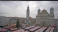 Archiv Foto Webcam Augsburger Rathausplatz und Perlachturm 07:00