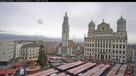 Archiv Foto Webcam Augsburger Rathausplatz und Perlachturm 09:00