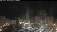 Archiv Foto Webcam Augsburger Rathausplatz und Perlachturm 23:00