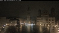 Archiv Foto Webcam Augsburger Rathausplatz und Perlachturm 23:00