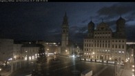 Archiv Foto Webcam Augsburger Rathausplatz und Perlachturm 06:00