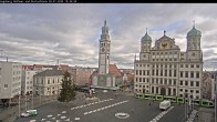 Archiv Foto Webcam Augsburger Rathausplatz und Perlachturm 09:00