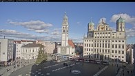 Archiv Foto Webcam Augsburger Rathausplatz und Perlachturm 13:00